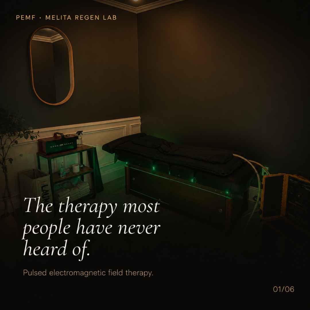 PEMF — pulsed electromagnetic field therapy room at Melita ReGen Lab